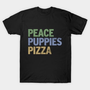 Peace Puppies Pizza T-Shirt